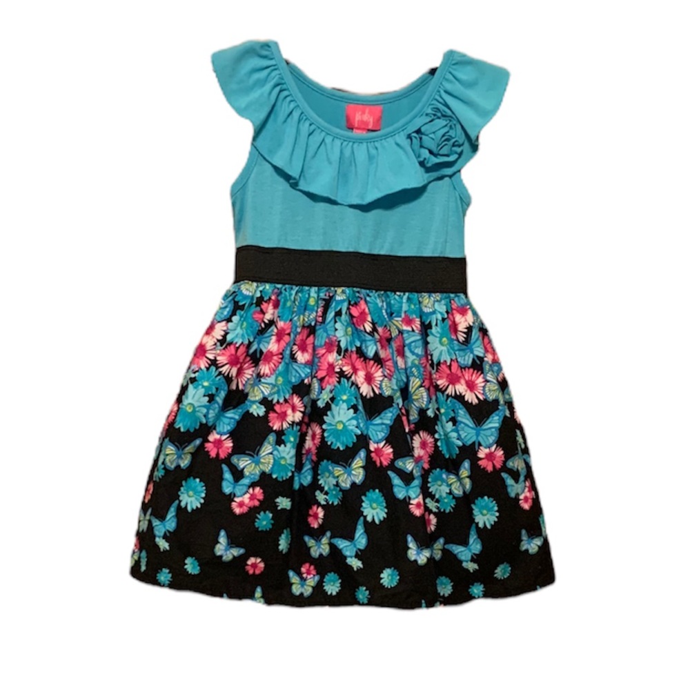 Pinky Girls Floral Dress